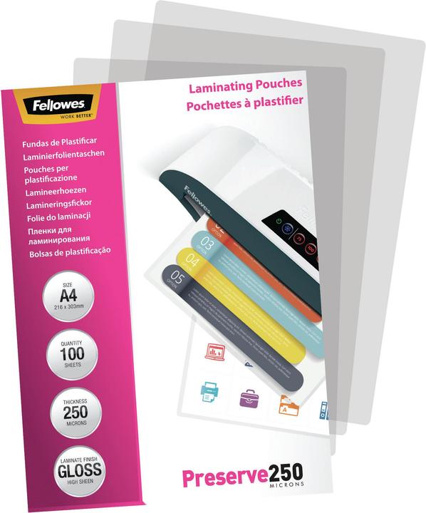 Produktbild Fellowes Preserve 250 (A4, 100 Stück, 250 µm)