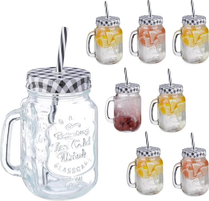 Relaxdays Trinkglas (0.50 l, 8 x)