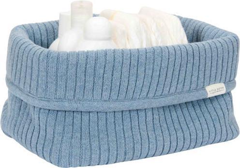 Little Dutch Aufgewahrungsbox gestrickt gross Pure Denim Blau