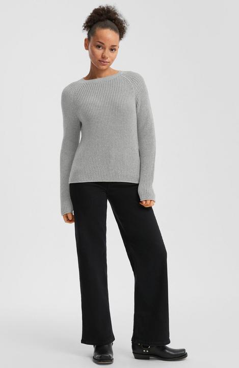 Produktbild s.Oliver Strickpullover Melierter Strickpullover mit Raglanärmeln (L)