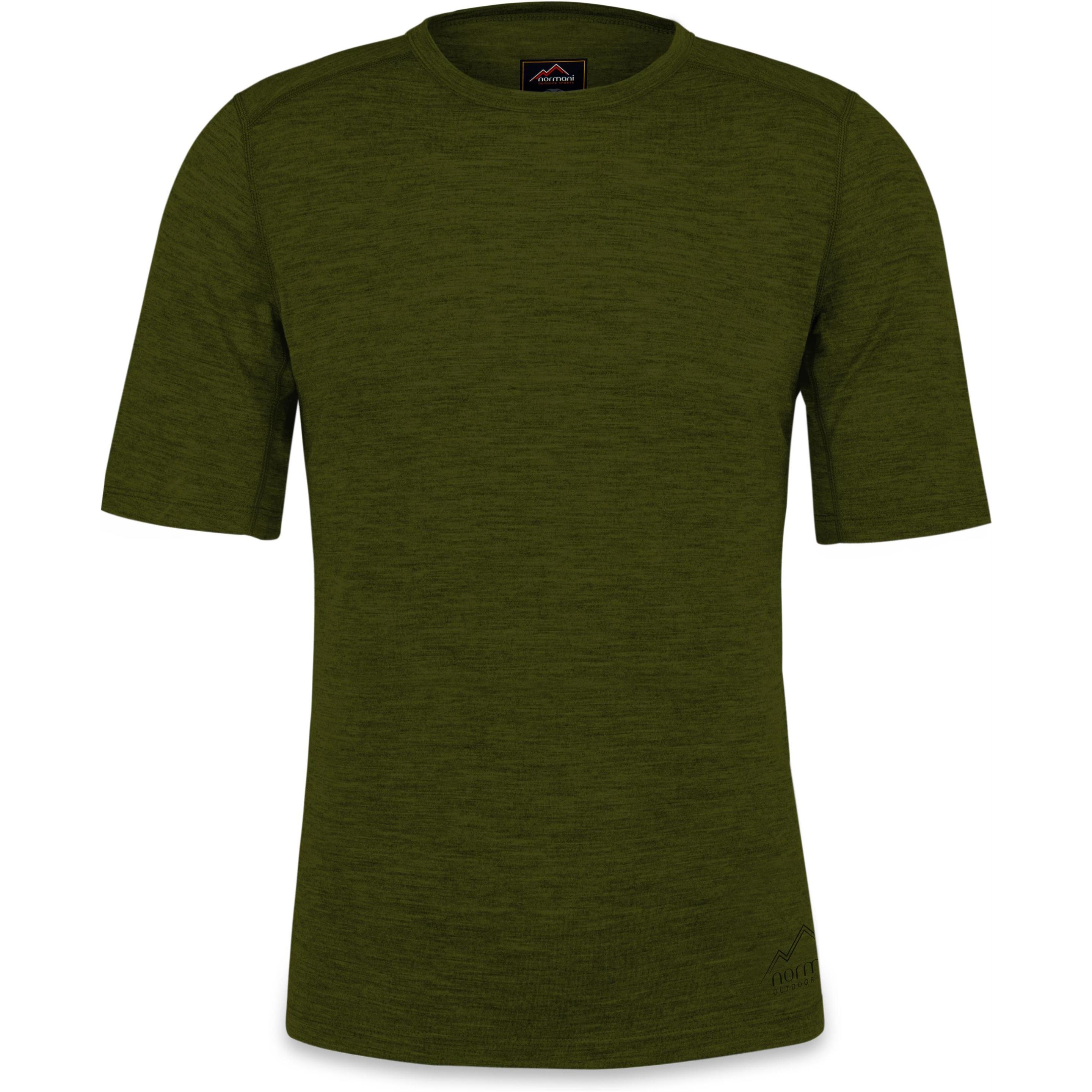 Normani, Herren, Funktionsshirt, Herren Merino T-Shirt Darwin - 1585 (4XL), Grün, 4XL