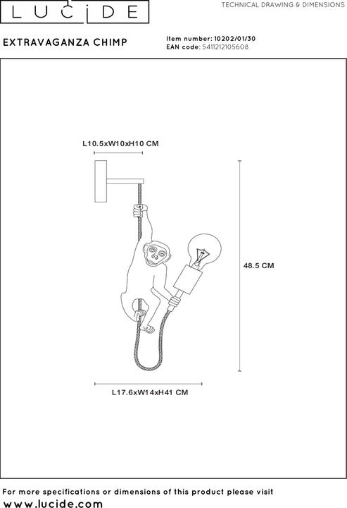 Produktbild Lucide Extravaganza Chimp (E27)