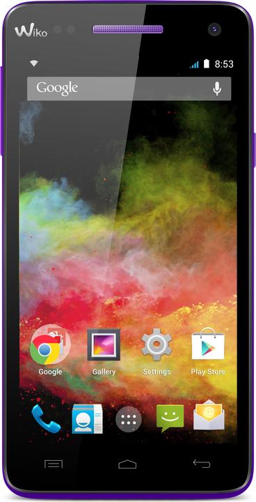 Actual product image Wiko Rainbow 4G (8 GB, Violet, 5", Hybrid Dual SIM, 8 Mpx, 4G)