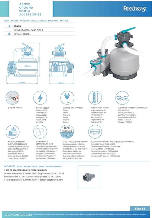 Image du produit Bestway Sandfilteranlage