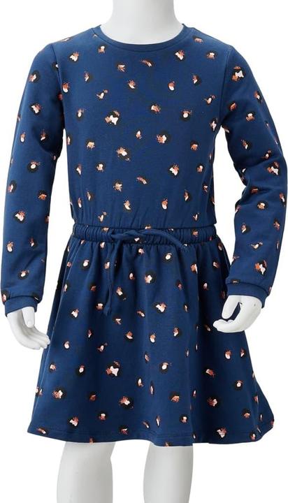 Immagine prodotto VidaXL Vestito da bambino con maniche lunghe blu navy 128,Materiale: 95 (128)