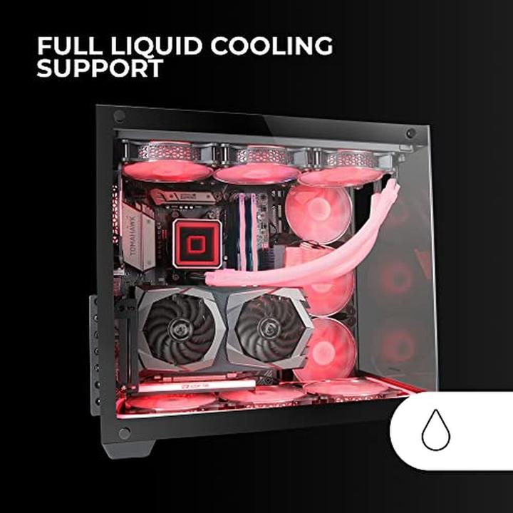 Actual product image Mars Gaming Boitier Grand Tour E-ATX MCV4 RGB avec panneaux vitrés (Noir) (ATX, mATX, Mini-ITX, E-ATX)