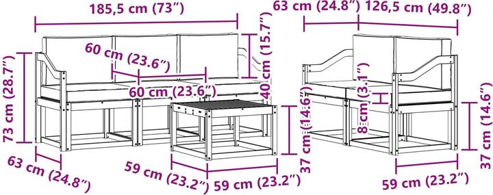 Produktbild vidaXL Outdoor-Sofa