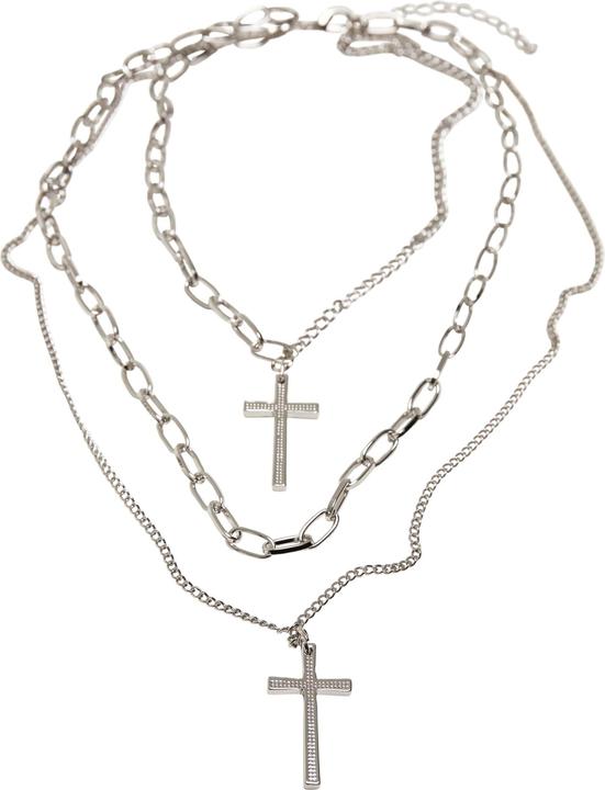 Immagine prodotto Urban Classics Collana con croce a strati (50% zinco, 50% di ferro)