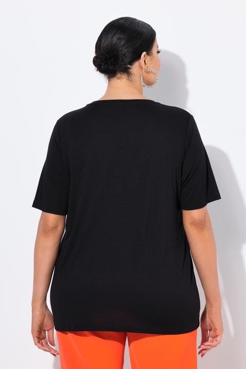 Produktbild Ulla Popken T-Shirt, Brusttasche, V-Ausschnitt, Halbarm (62)