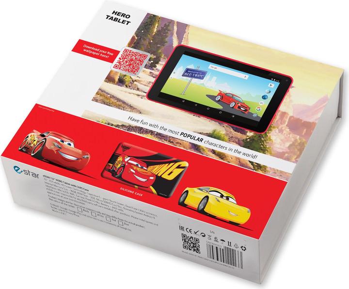 Produktbild Estar Tablet HERO Cars 7 16 GB (7", 16 GB, Mehrfarbig, Rot, Schwarz)