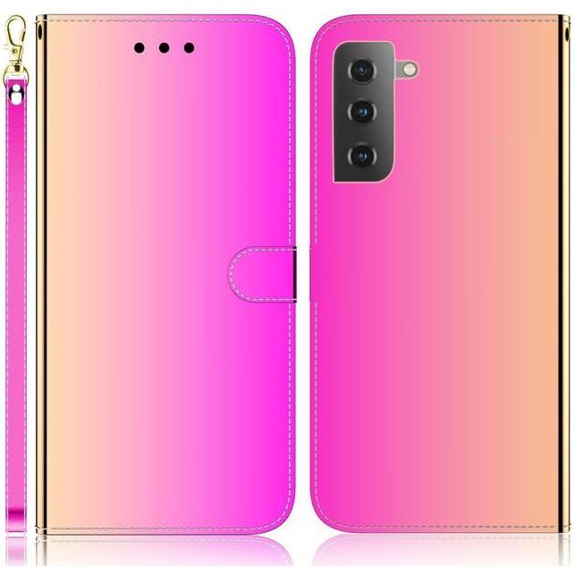 Thumbnail - MU Style Mirror Surface Bookcover Series (Samsung Galaxy S22+), Smartphone Hülle, Rosa