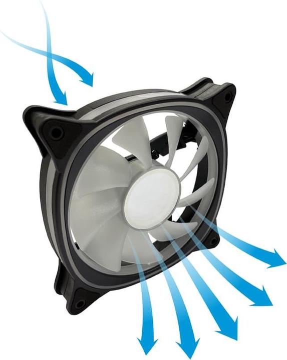 Produktbild LC-Power Geh?usel?fter 3x120mm schwarz,ARGB,4Pin PWM (120 mm, 3x)