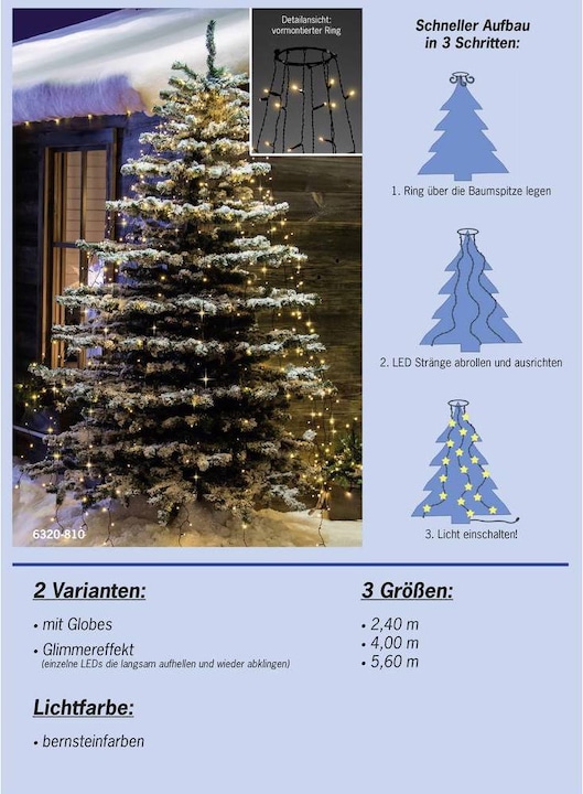Immagine prodotto Konstsmide Mantello dell'albero a LED con anello (10 m)
