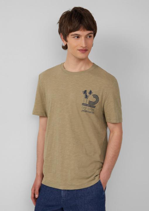 Image du produit S.Oliver T-Shirt Baumwoll-T-Shirt mit Frontprint und Flammgarnstruktur (XL)