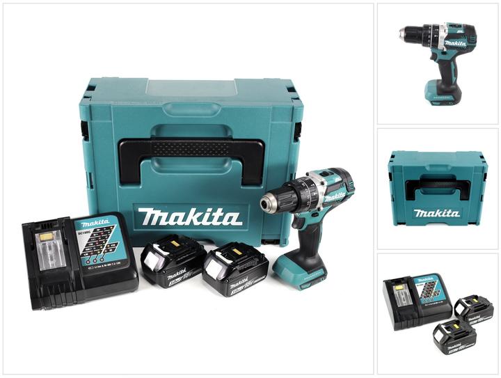 Actual product image Makita DHP 484 RFJ 18V Li-ion cordless impact drill in Makpac incl. 2x 3.0 Ah battery and charger (Rechargeable battery operated)
