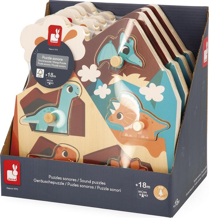 Actual product image Janod Klang Puzzle Dino (5 pieces)