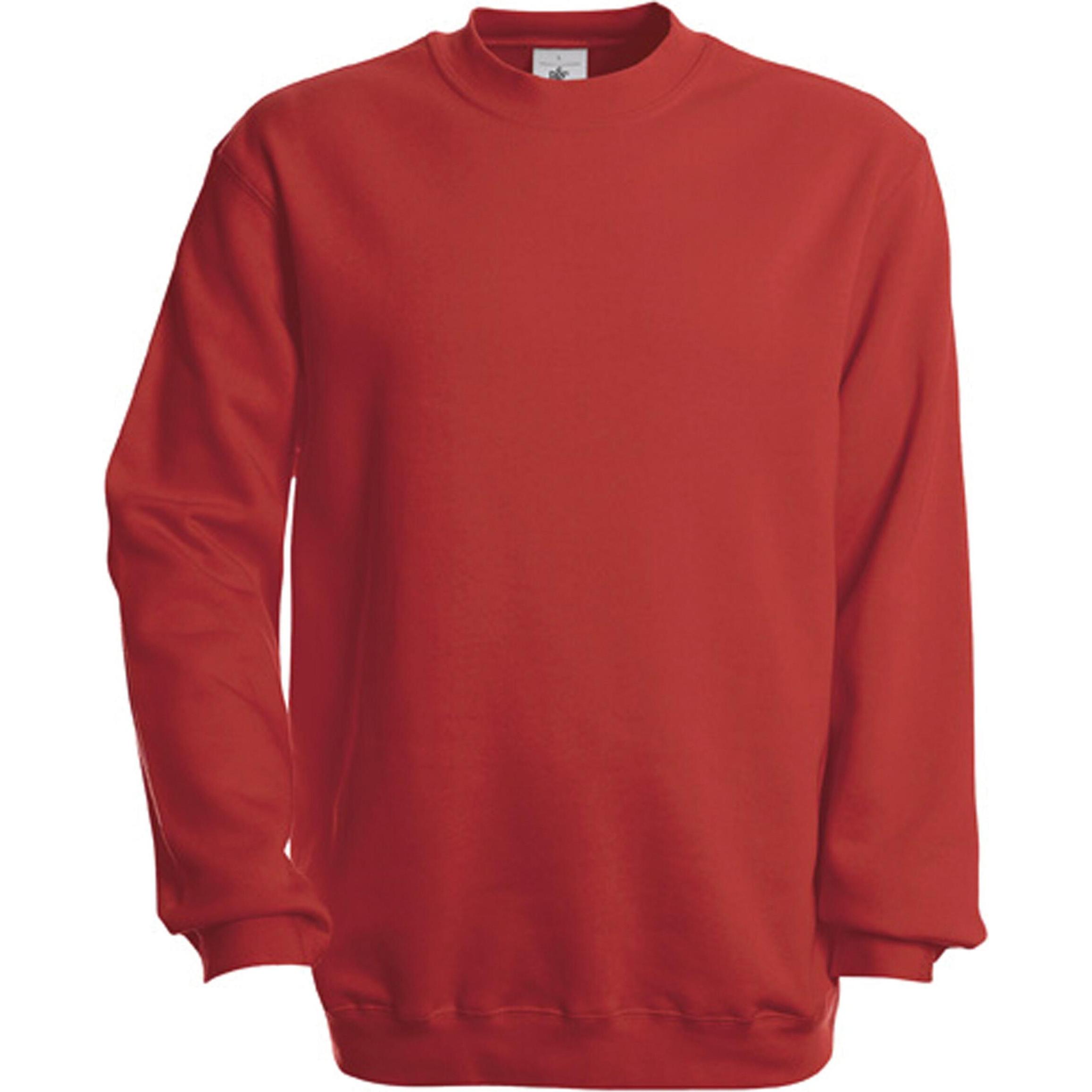 B&C, Pullover, Sweatshirt Rundhalsausschnitt, Rot, (3XL)