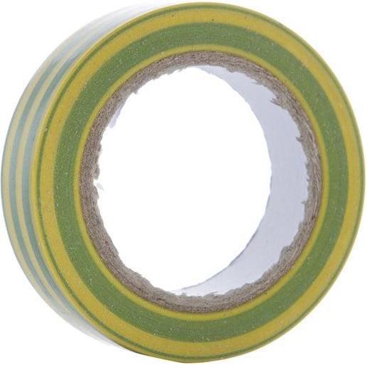 Bycom Insulating tape,, 0.13 x 15 mm. 10 m. yellow/green (15 mm)