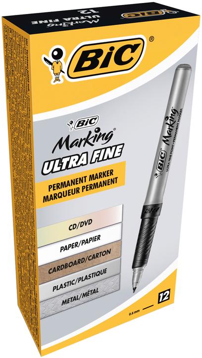 Produktbild Bic Marking Ultra Fine 0.8mm 8290801 schwarz 12 Stück (12x)