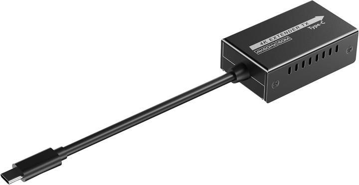 Produktbild PremiumCord USB-C na HDMI extender přes patch kabel Cat5e/6/6a 4K@60Hz na 60m (Extender)