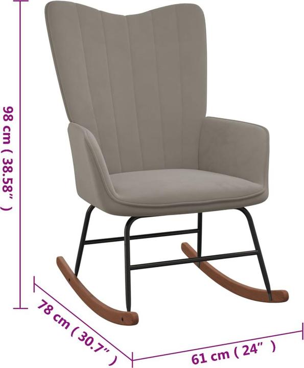 Produktbild vidaXL Schaukelstuhl mit Hocker