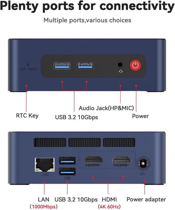 Produktbild Beelink SER3 Mini PC mit Ryzen 3 und Windows 11 Pro (500 GB, 16 GB, AMD Ryzen 3 3200U)