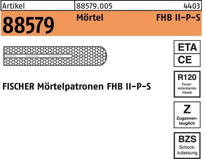 Produktbild Fischer Mörtelpatrone R 88579 FHBII-P 20x170 f.FHB-S (4 Stk.)
