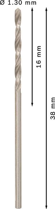 Image du produit Bosch Professional Zubehör Foret hélicoïdal PRO Metal HSS-G, 1,3 x 16 x 38 mm (1,3 mm)