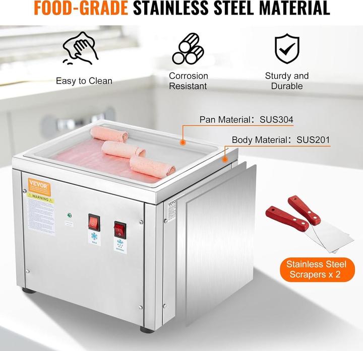 Produktbild Vevor Eis Rollen Maschine