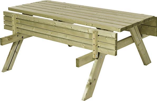 Image du produit Plus Garten Ensemble bancs et table, L x p 1770 x 1550 mm, coloris naturel. (117 cm)