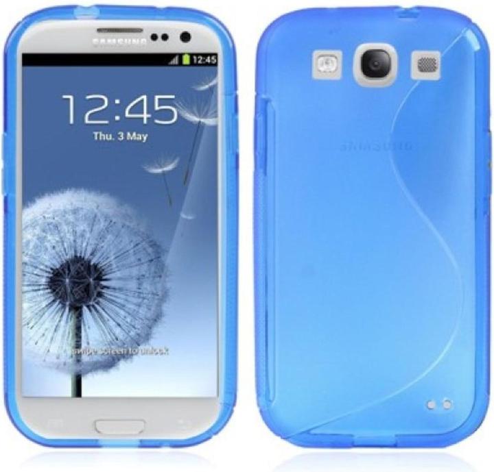 Produktbild König Design Schutzhülle TPU Case für Handy Samsung I9300 Galaxy S3 Transparent Blau
