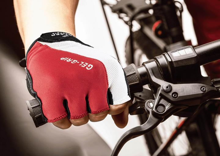 Produktbild Walser Fahrrad-Handschuhe S, rutschfeste Rad-Handschuhe mit Klettverschluss rot (S)