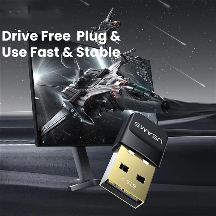 Actual product image Usams Adapter USB Bluetooth ZB321 5.1 czarny (Transmitter & Receiver)