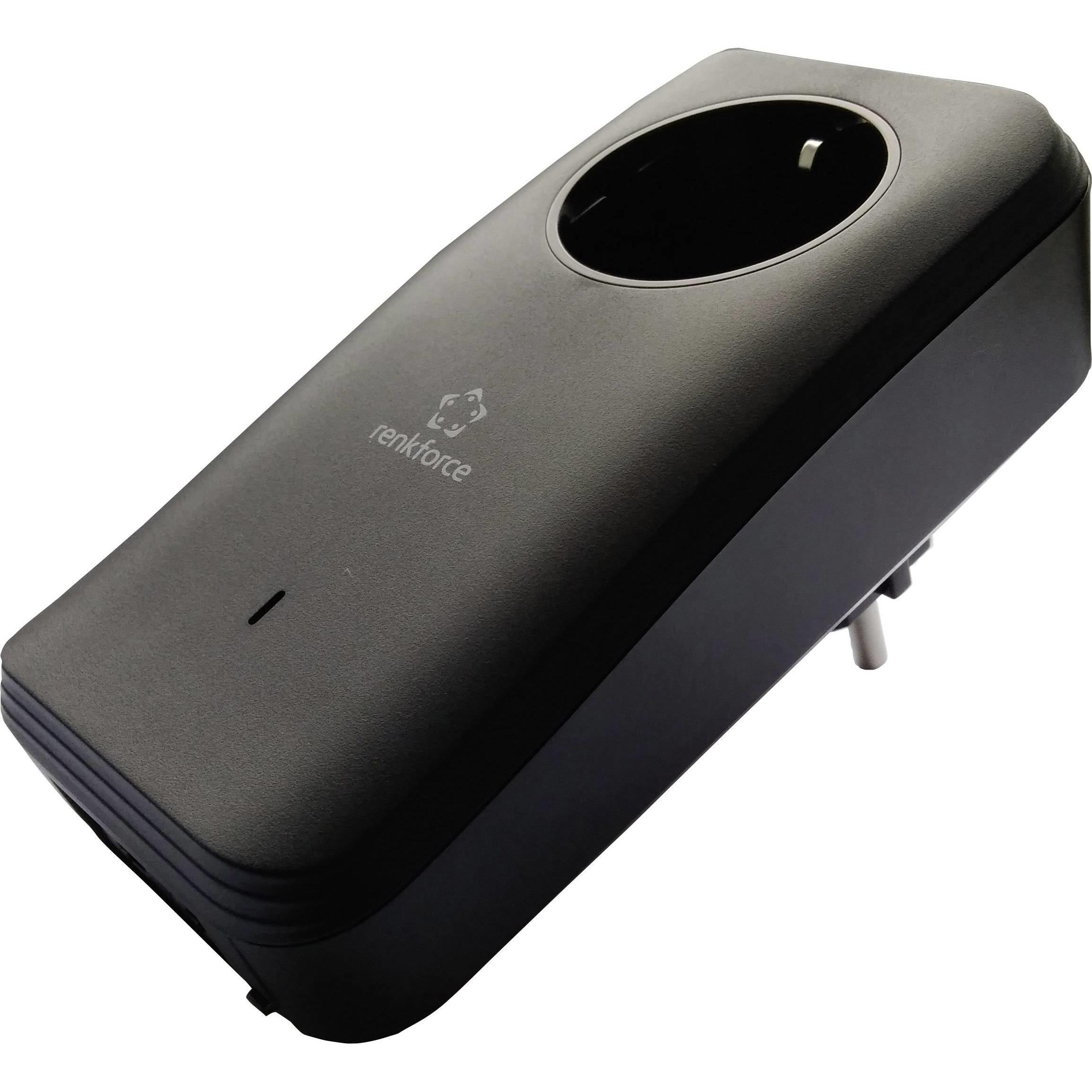 Renkforce PL600D Duo 500 Mbit/s Eingebauter Ethernet-Anschluss Schwarz 2 Stück(e) (500 Mbit/s), Powerline, Schwarz