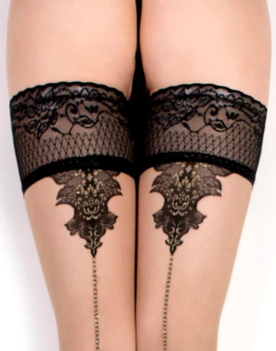 Produktbild Ballerina's Secret Fantasy Halterlose Strümpfe (L/XL) (L)