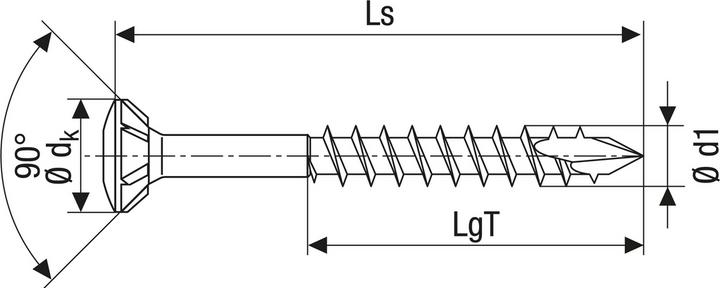 Image du produit Spax Vis auto-perçantes A2 (100 Vis par pièce)