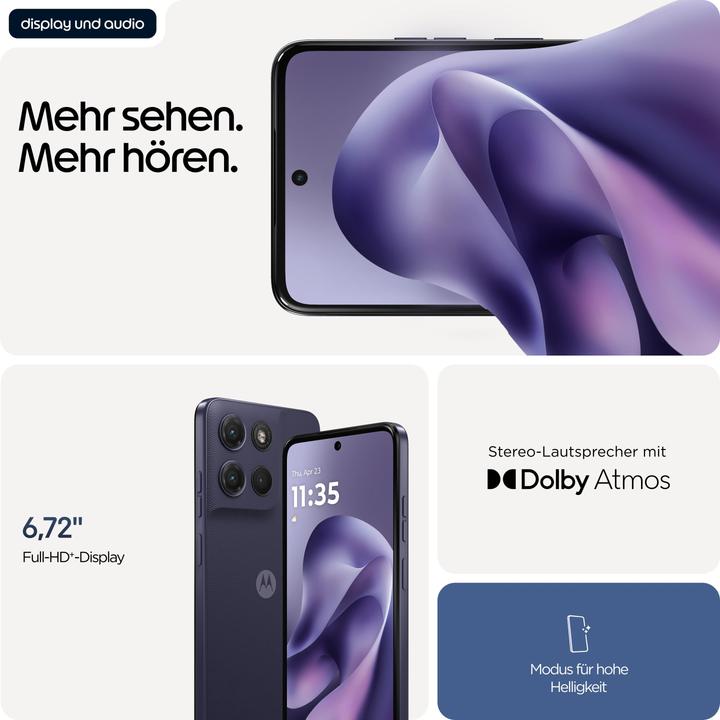 Produktbild Motorola Moto G17 (128 GB, Pantone Evening Blue, 6.72", SIM + eSIM, 4G)