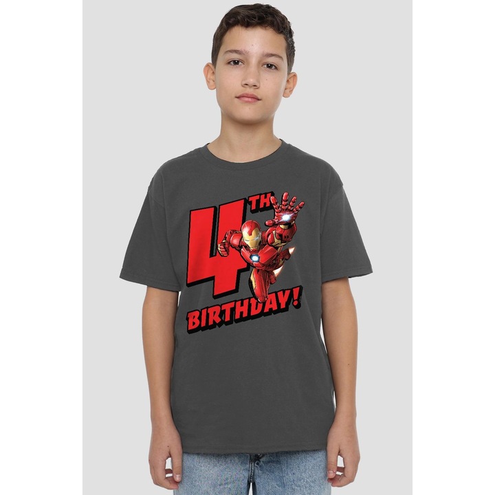 Immagine prodotto Iron Man Maglietta 4° Compleanno Bambini (140)