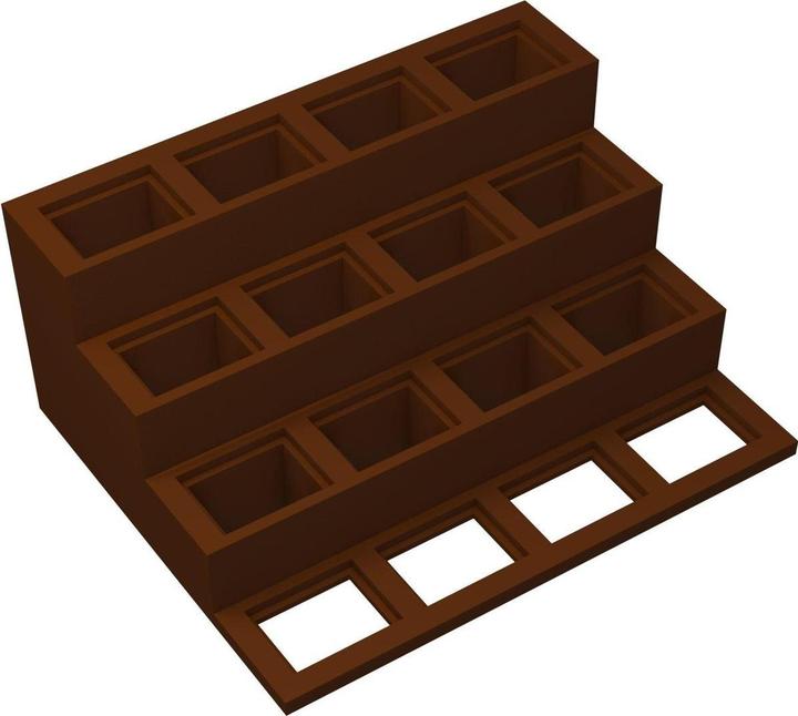 Produktbild Feldherr Figurenpodest braun für 32x24 mm Bases – kompatibel mit Kallax (Kunststoff)