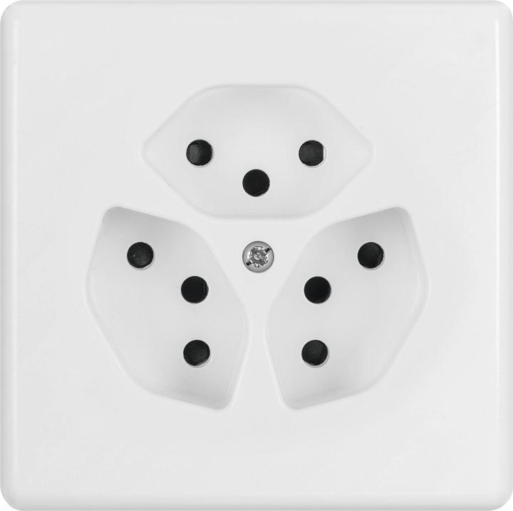 Actual product image Hager Front set flush-mounted socket 3xT13 ws