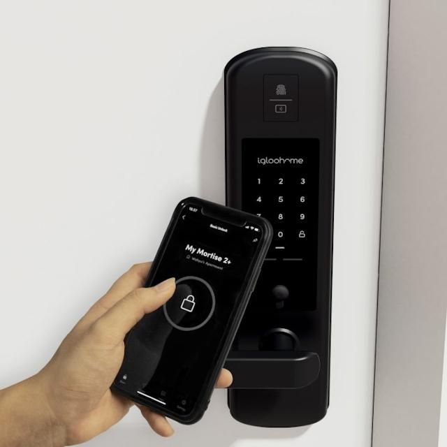 Produktbild Igloohome Mortise 2+ (Bluetooth, Fingerabdruck, Mechanische Zahlenkombination, Schlüssel, Schlüsselkarte, Smartphone)
