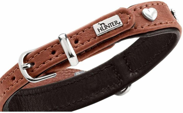 Actual product image Hunter Collar Munich Mini 30/XS, cowhide, cognac/black (XS, Dog, General)