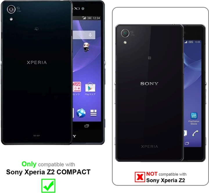 Actual product image Cadorabo Book Invisible Magnet Cover (Sony Xperia Z2 Compact)