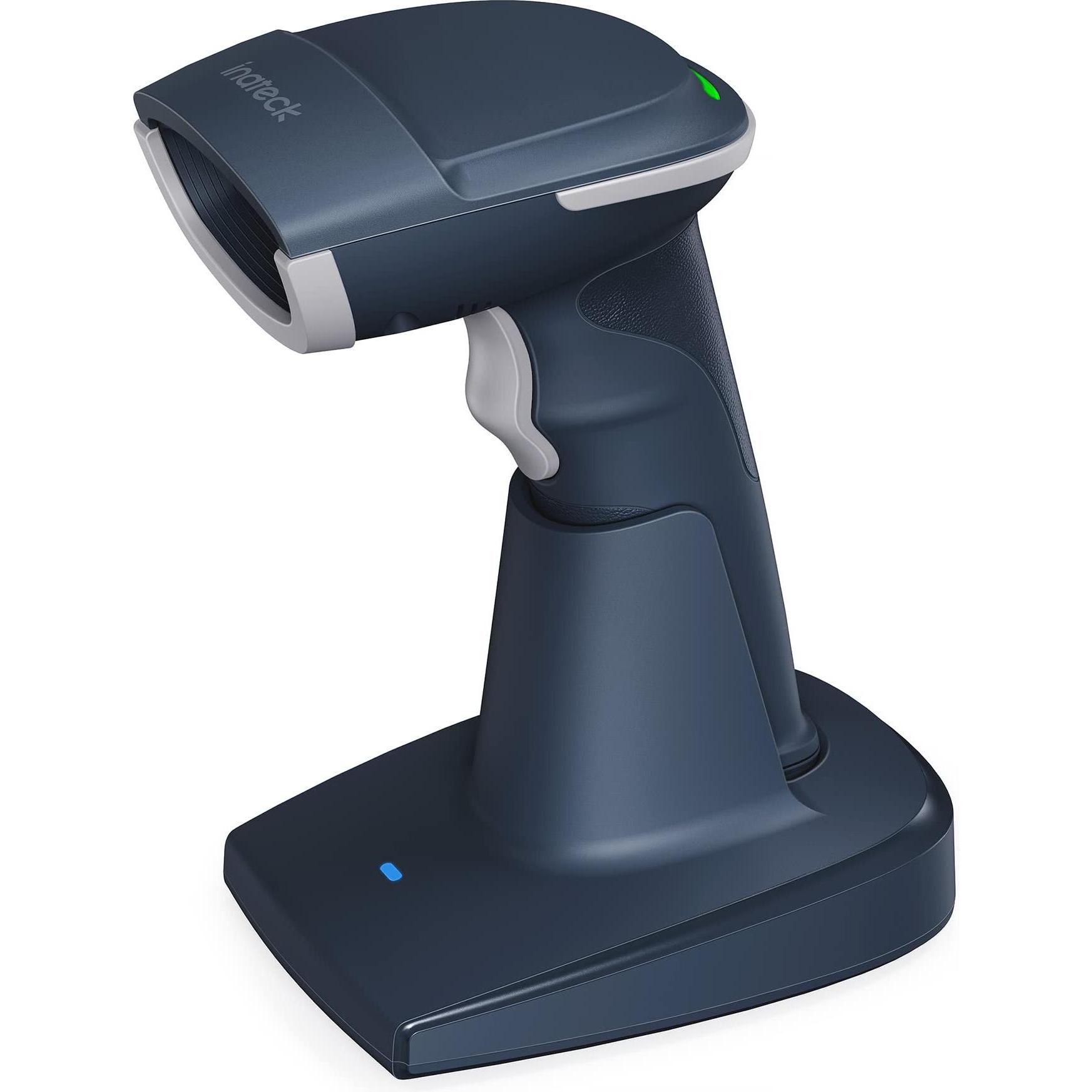 Inateck Barcodescanner 54 blue (BCST-52 blue) (Codici a barre 2D, Codici a barre 1D), Lettore codice a barre, Grigio, Blu