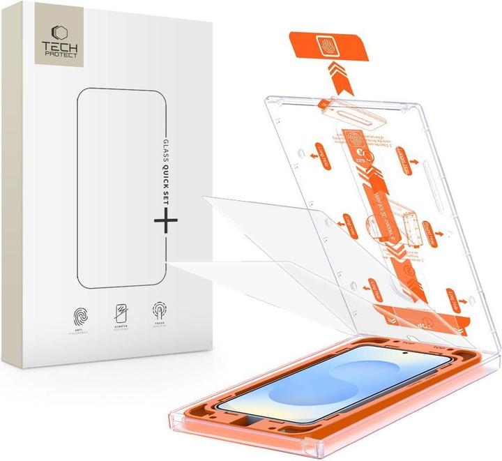 Actual product image 4Kom Tech-Protect Quick Set+ Panzerglas für Samsung Galaxy S25+ - Transparent (2 pcs., Samsung Galaxy S25+)