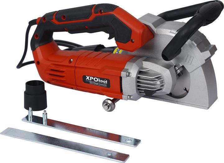 Actual product image Wiltec XPOtool Wall Grinder 1350W, 2 Diamond Cutting Disks Ø125mm Slitting Cutter, Dust Extraction Adaptor