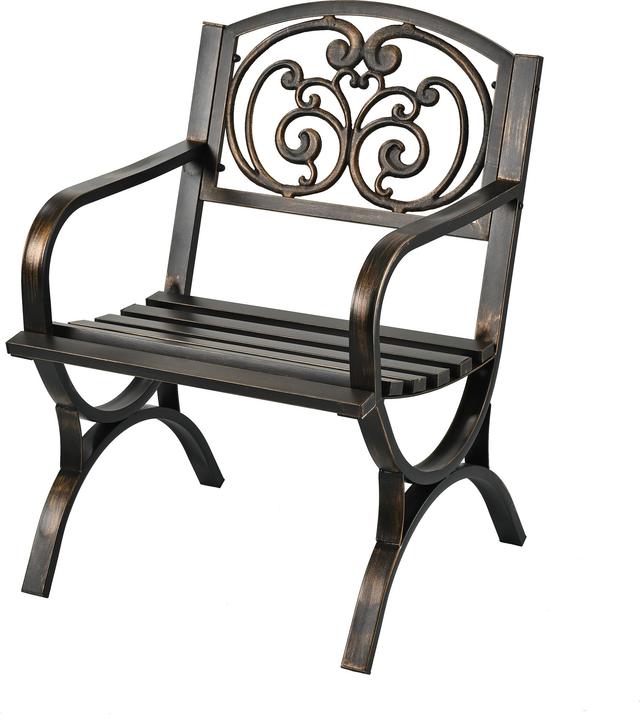 Relaxdays Antiker Gartenstuhl aus Metall