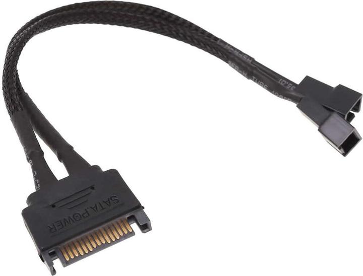 Phobya Câble d'alimentation SATA en Y interne vers 3Pin 5V et 12V - Noir 20cm