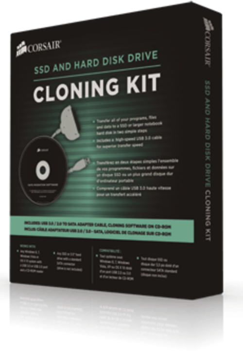 Actual product image Corsair Drive Cloning Kit for SATA SSDs and HDDs - USB 3.0