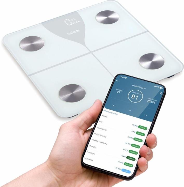 Actual product image Evolveo Salente SlimFit, osobná diagnostická fitness váha, Bluetooth, oil (180 kg)